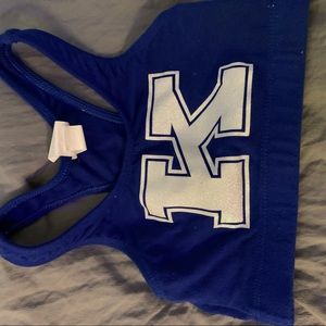 Kentucky cheer sports bra. Girls size small.